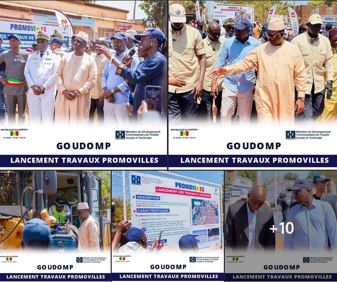 Lancement des travaux de voirie de la commune de Goudomp