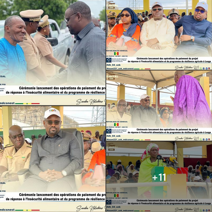 Cérémonie de lancement des opérations de paiement du projet de réponse à l'insécurité alimentaire et du programme de résilience agricole à Louga