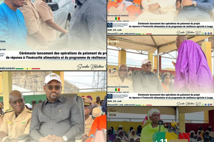 Cérémonie de lancement des opérations de paiement du projet de réponse à l'insécurité alimentaire et du programme de résilience agricole à Louga